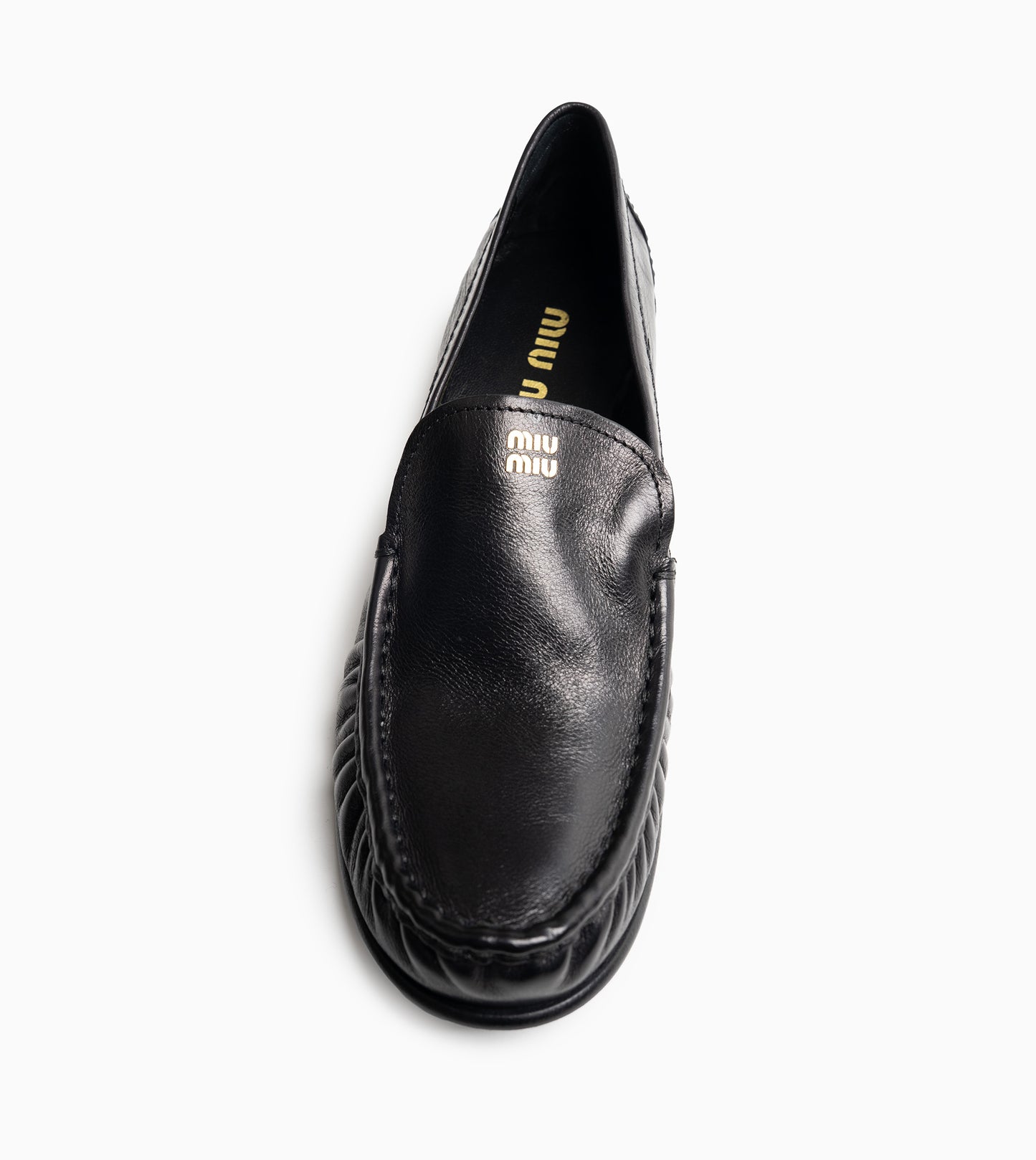 MIU MIU LOAFER BUFALO LEATHER BLACK