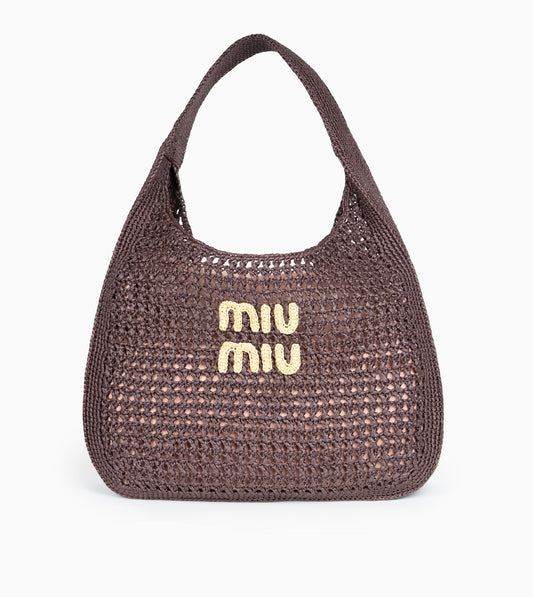 MIU MIU- Rafia Hobo Bag