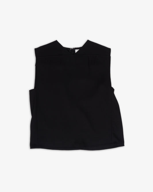 LOULOU DE SAISON Daika Boxy V - Neck Top Black