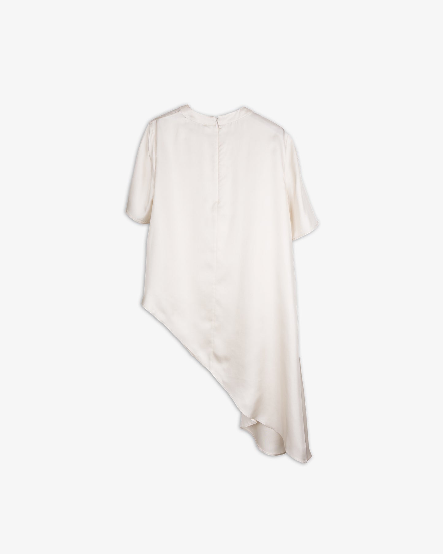 LOULOU DE SAISON  Madea Draped Asymmetric Top Ivory