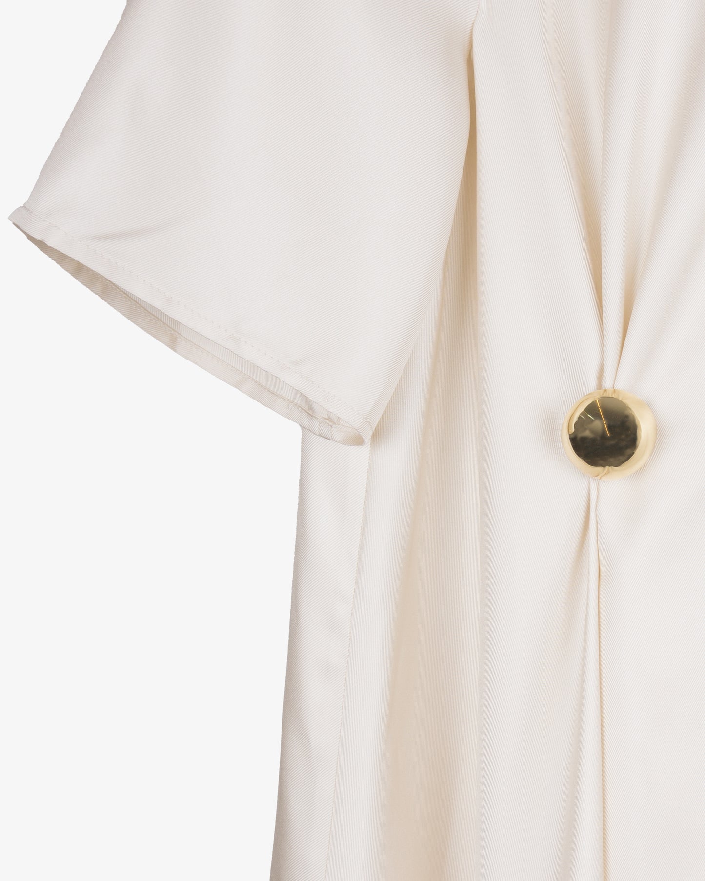 LOULOU DE SAISON  Madea Draped Asymmetric Top Ivory