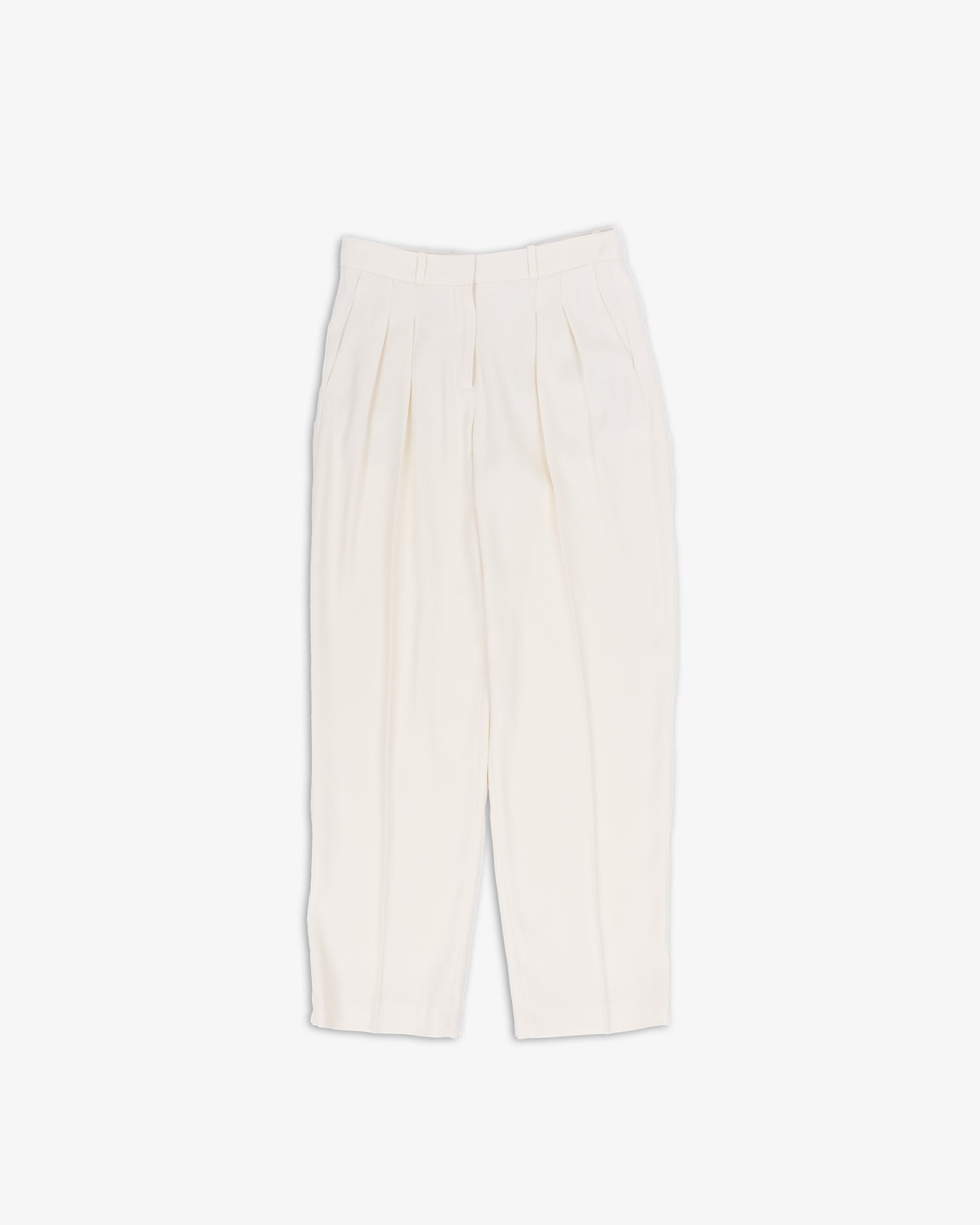 LOULOU DE SAISON Alio Pleated Tailored Pants Ivory