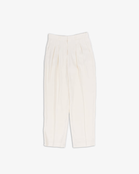 LOULOU DE SAISON Alio Pleated Tailored Pants Ivory