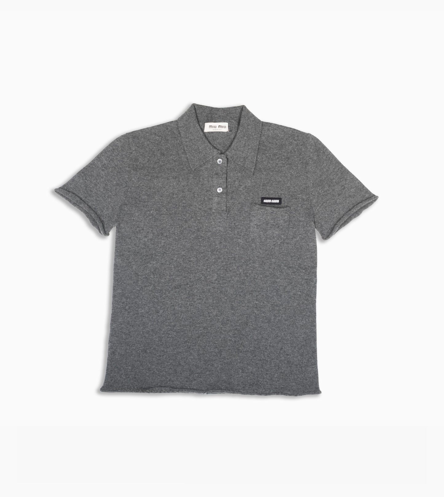 MIU MIU Polo Shirt Cashmere Ardesia