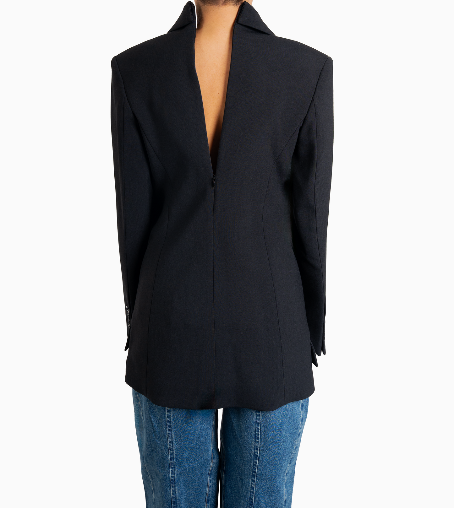 VICTORIA BECKHAM- Lapel Detail Enlongated Jacket