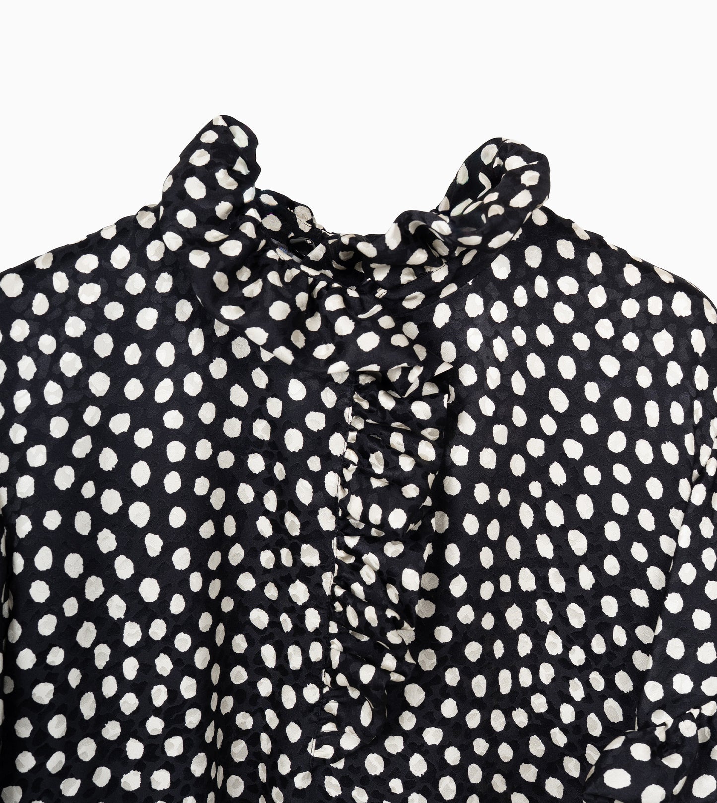 CHLOE DOTS DRESS BLACK-BEIGE