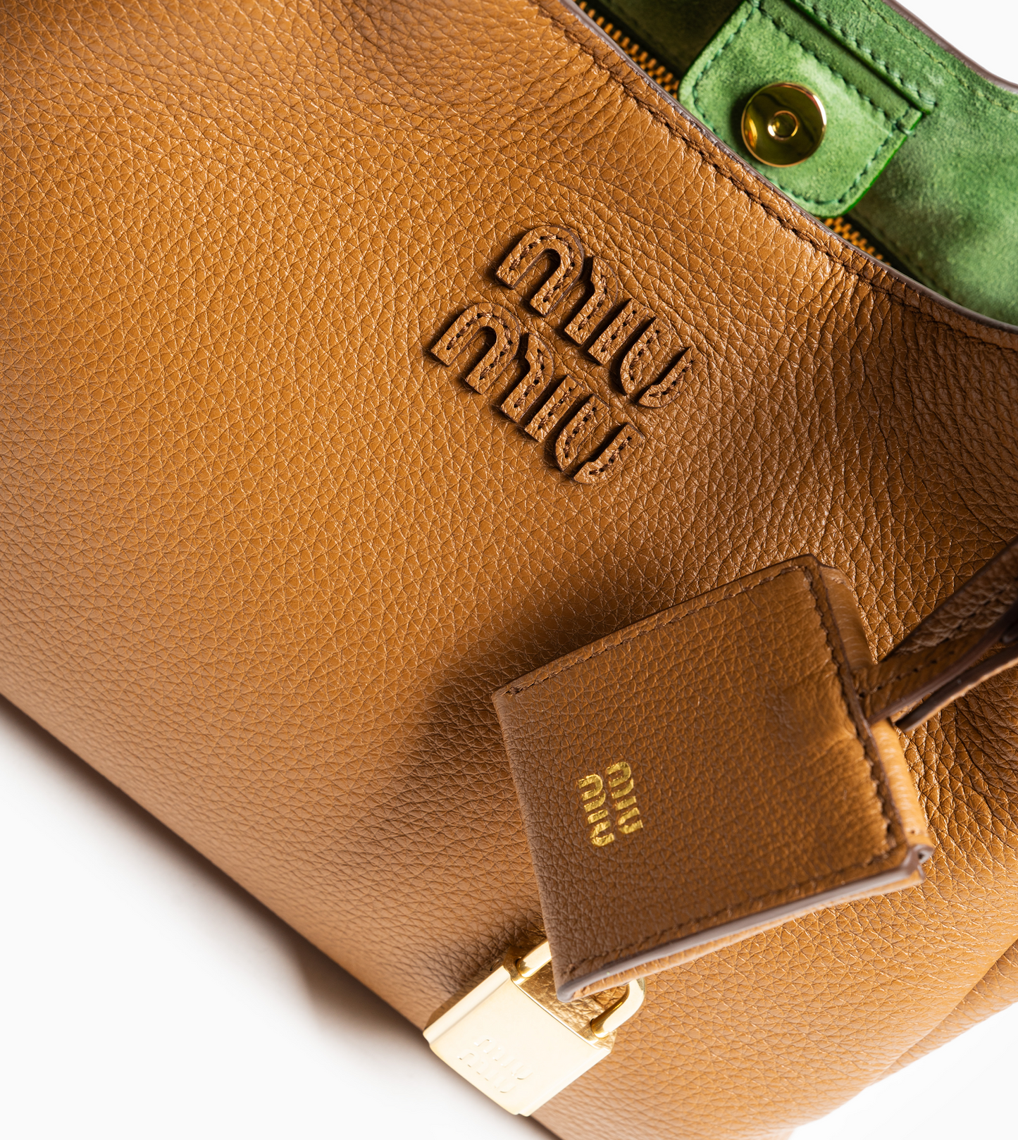 MIU MIU Leather Handbag Caramel