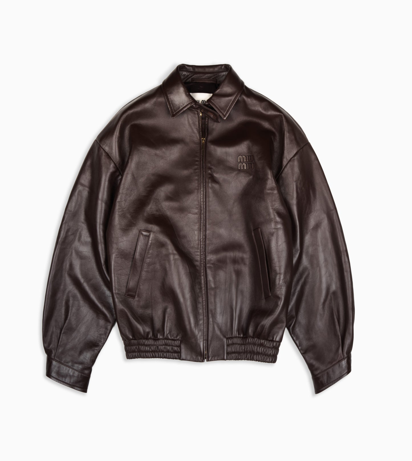 MIU MIU Leather Jacket Bruciato