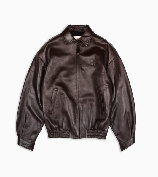 MIU MIU Leather Jacket Bruciato
