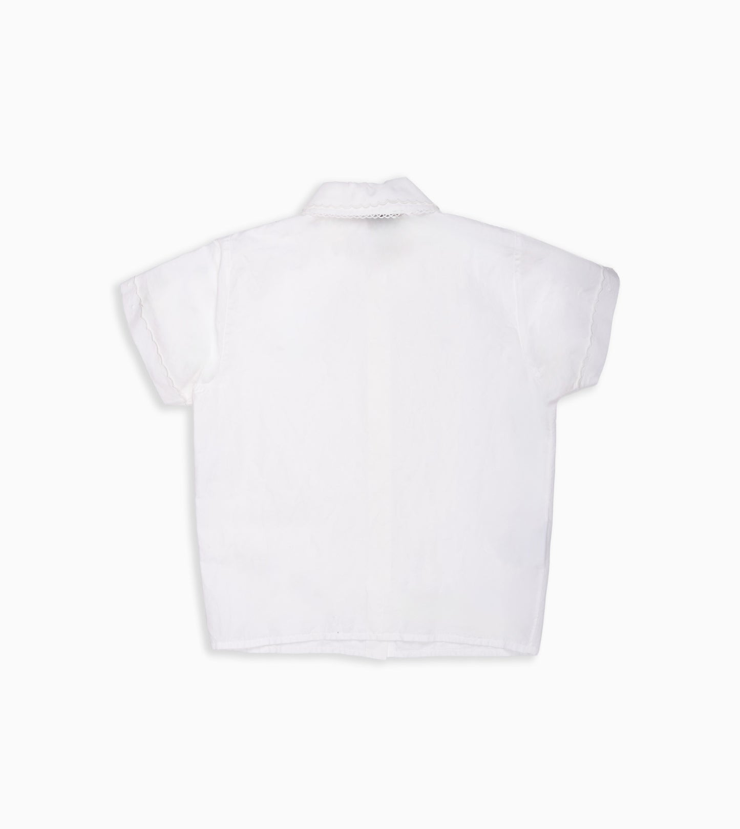 MIU MIU Popeline Fiammato Shirt White