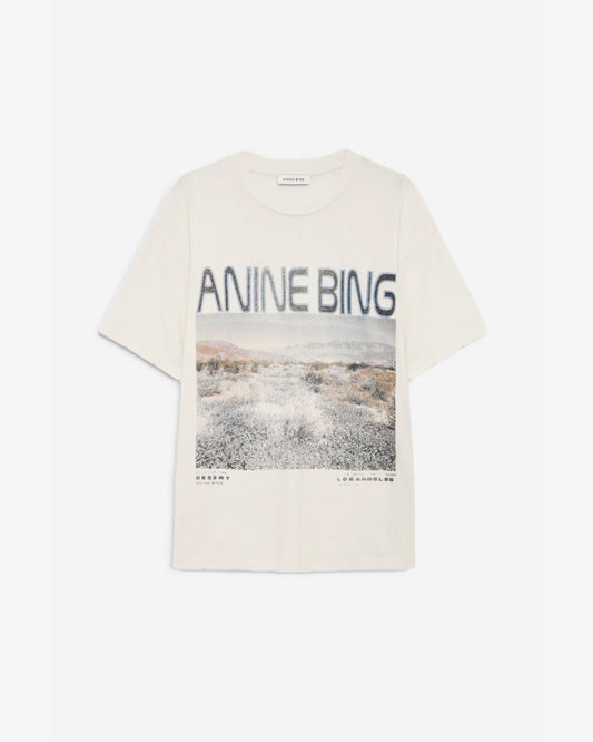 ANINE BING Cade Tee Wildflowers - Off White