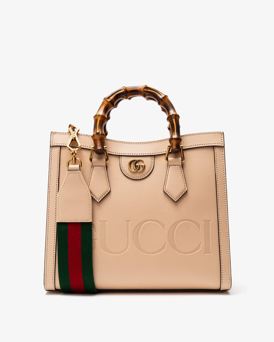 GUCCI Diana Small Ostrich Tote