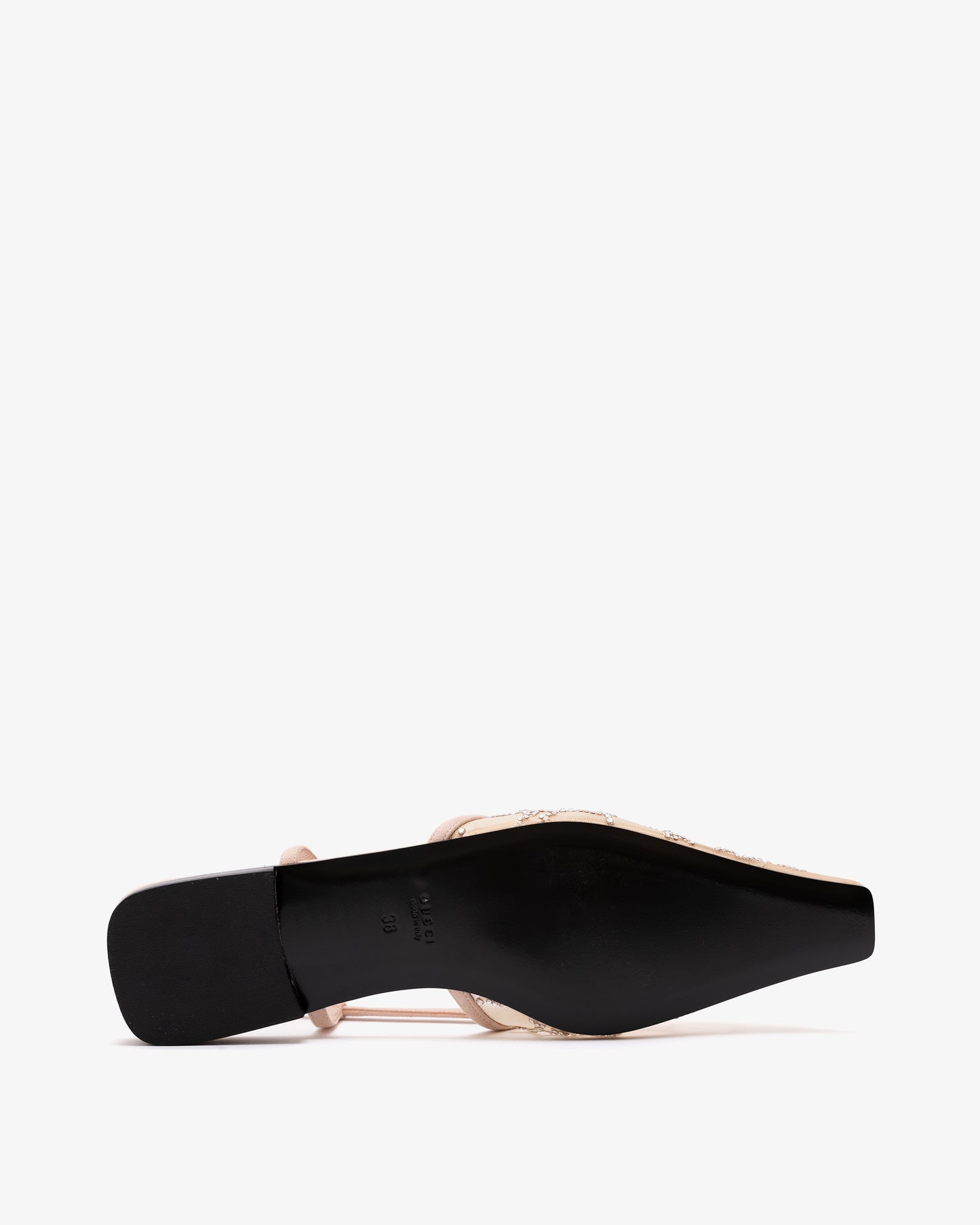 GUCCI Flat Ballerina With Open Heel And GG