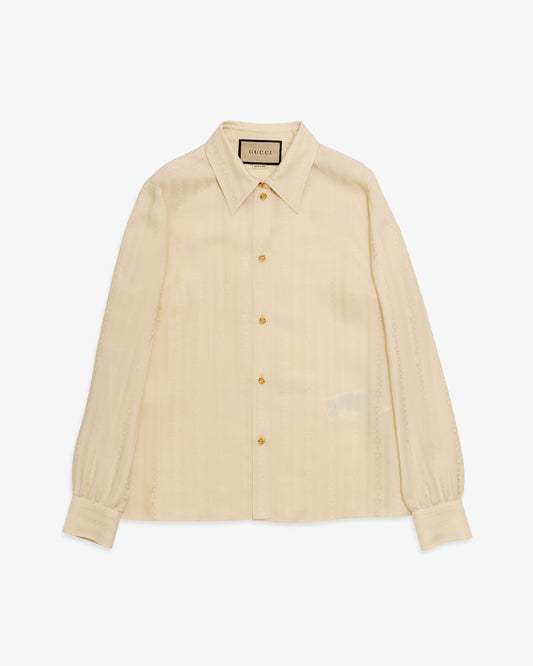 GUCCI Silk Shirt With Horsebit Motif