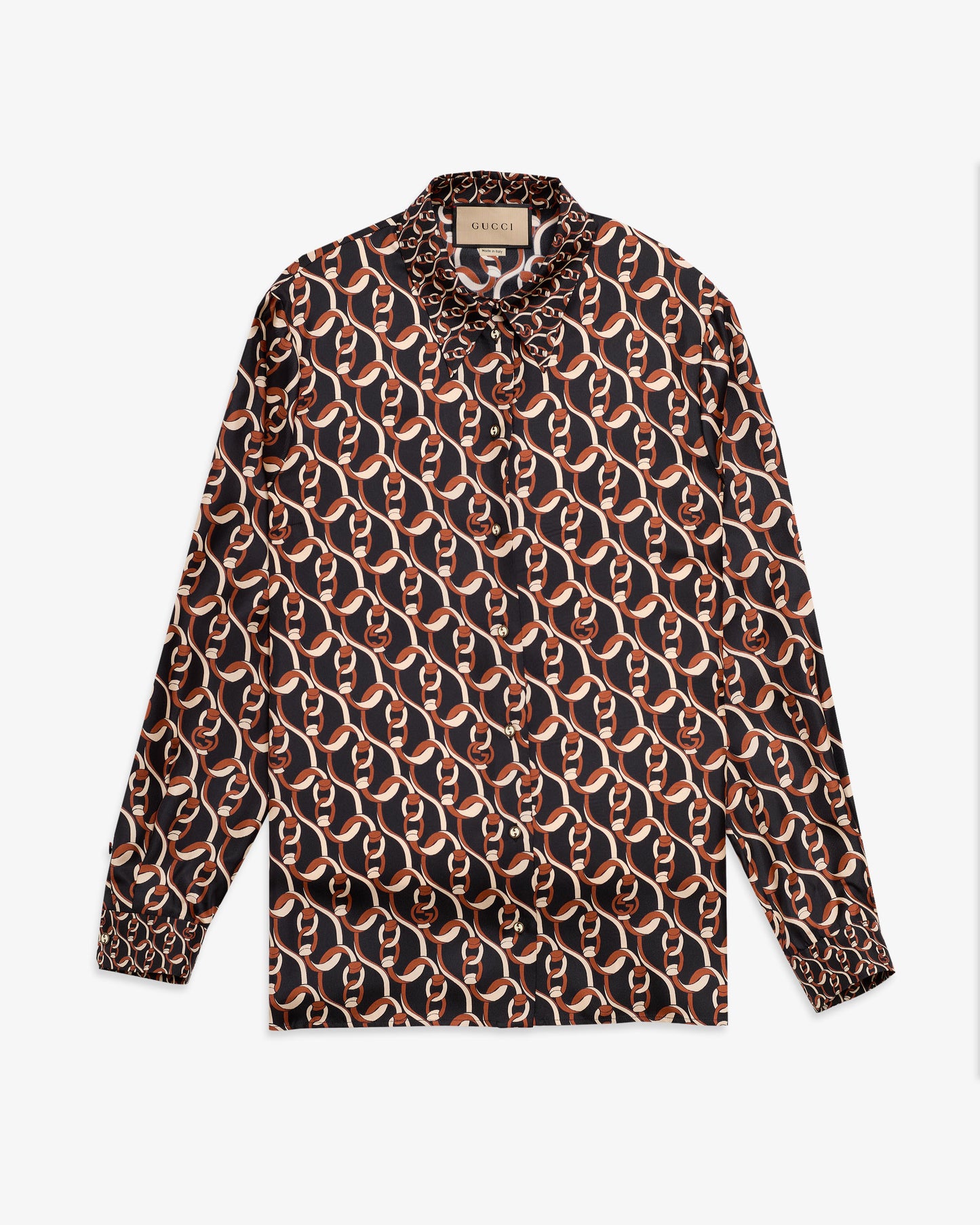 GUCCI Interlocking GG Print Shirt With Chains