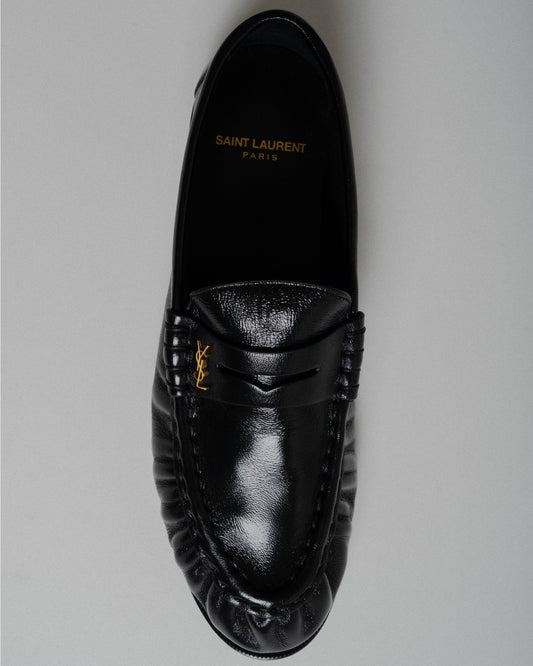 SAINT LAURENT Leather Women Shoes Plain Vamp Flat