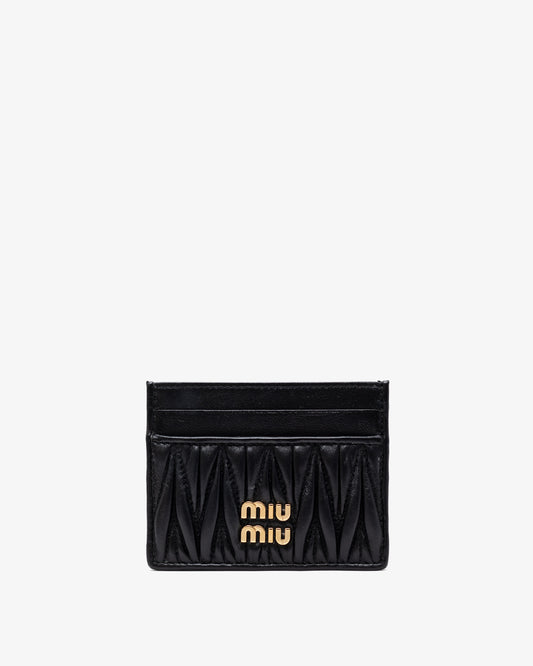 MIU MIU Matelassé Nappa Leather Card Holder