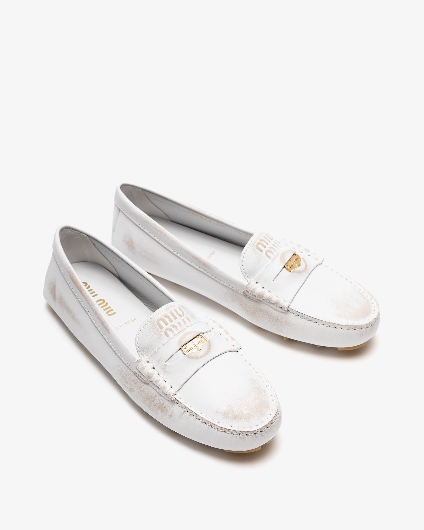 MIU MIU Suede Driver Loafers