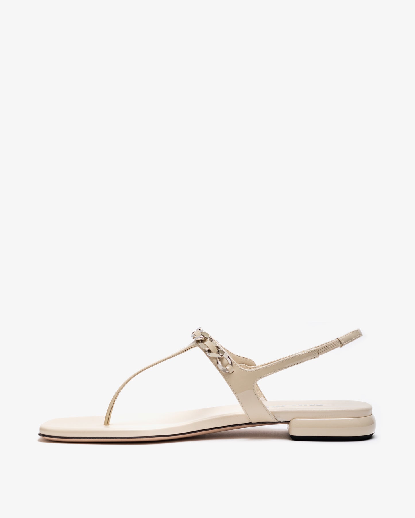 MIU MIU Patent Leather Toe Sandals