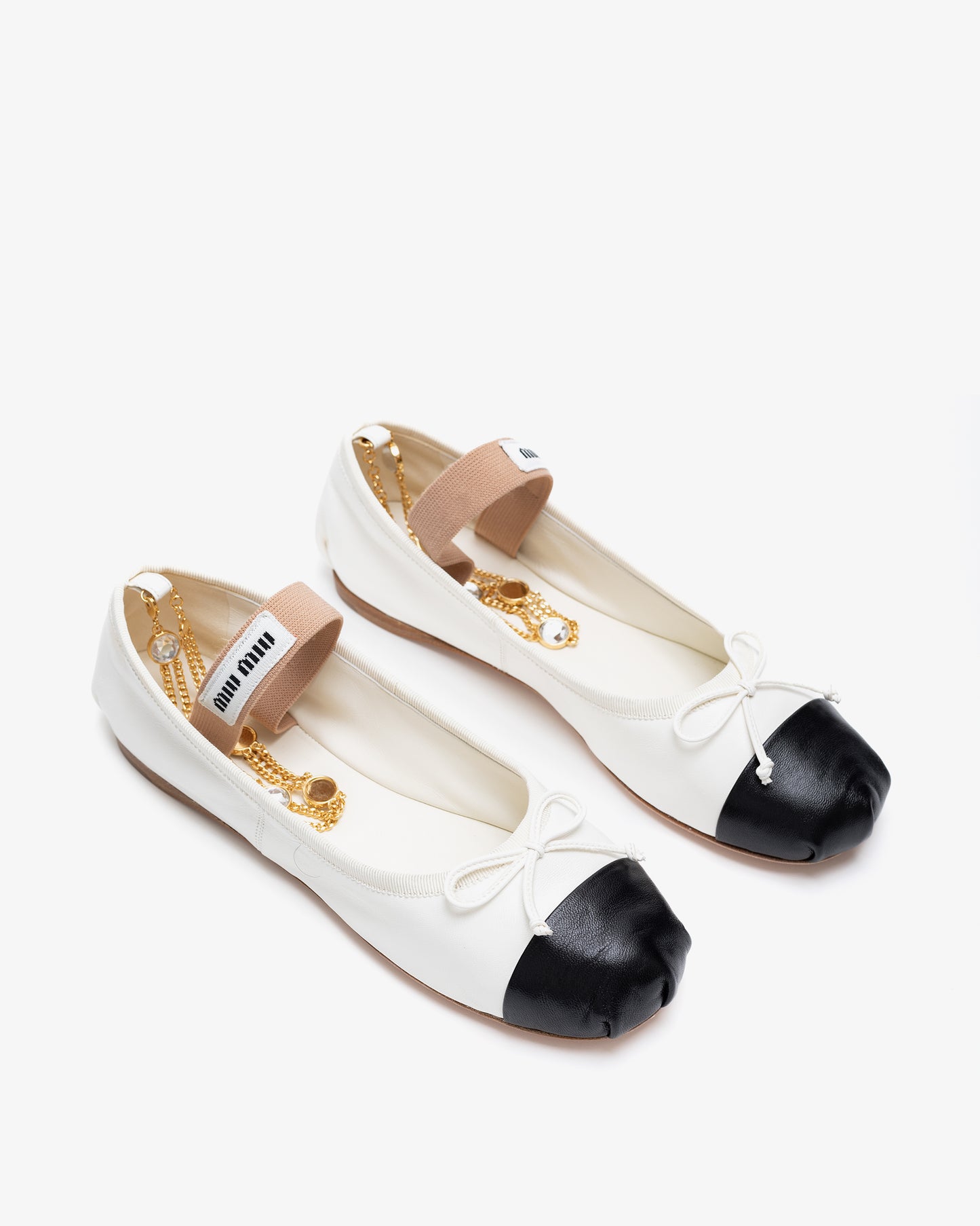 MIU MIU Ankle Chain Ballerina