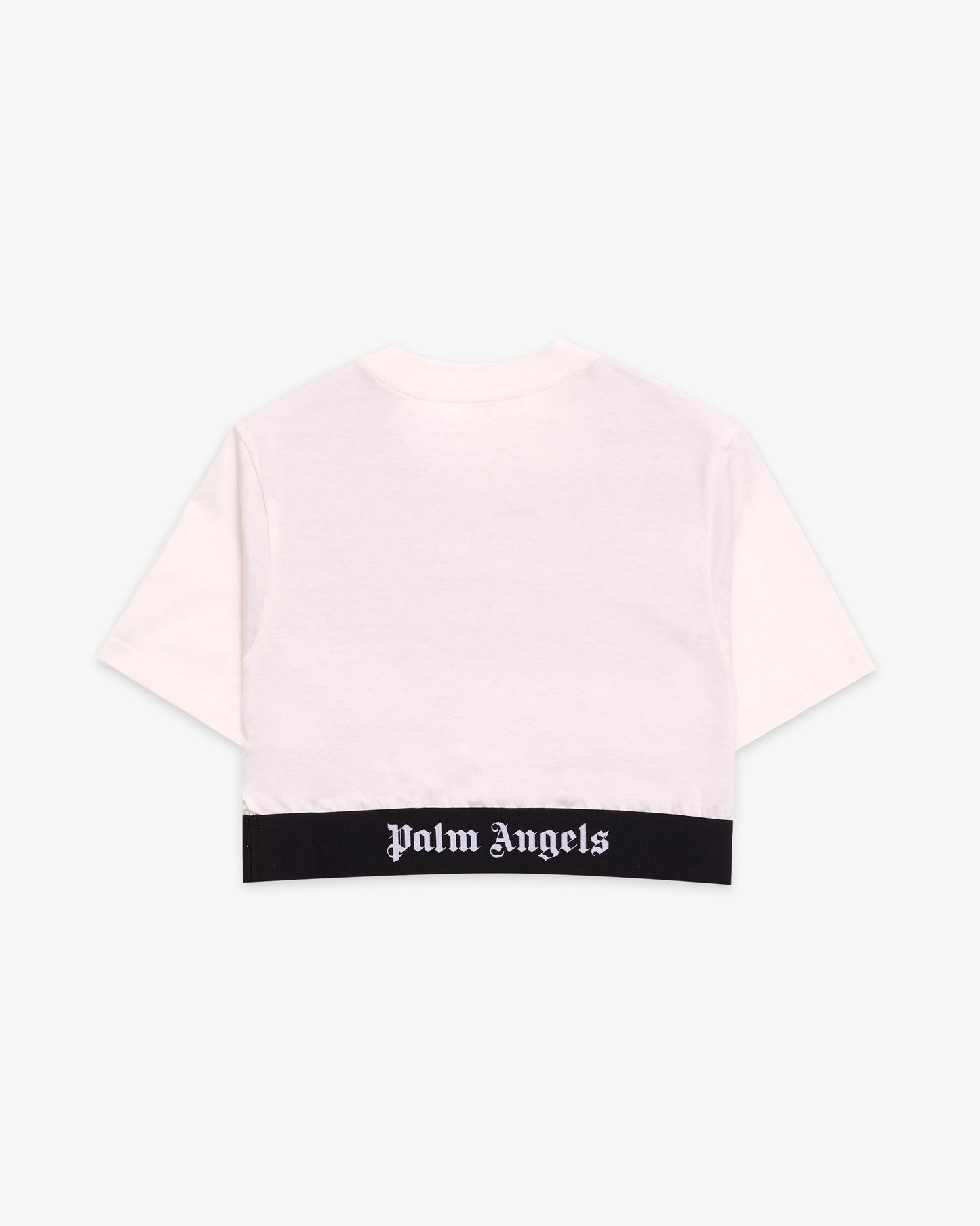 PALM ANGELS Logo Tape Cropped T-Shirt