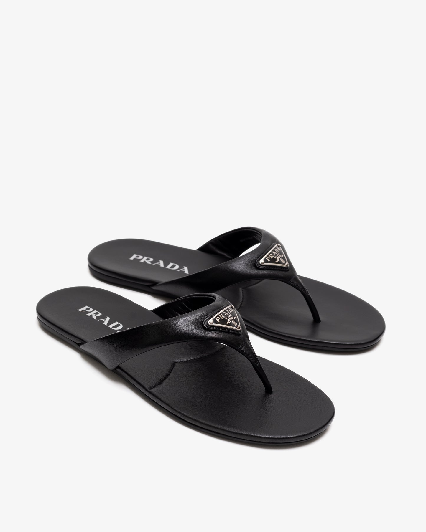 PRADA Flip-flops With Triangular Enamel Design